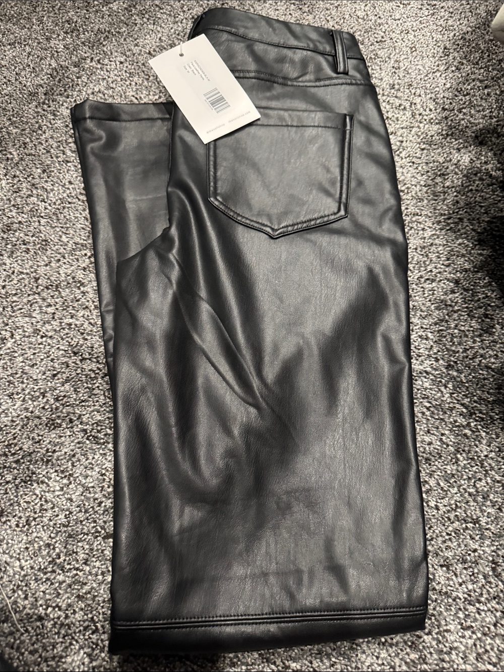 Noli Black Faux Leather Boot Cut Pants
